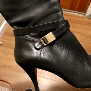 Vince Camuto Buckle Zipper Knee High Boots